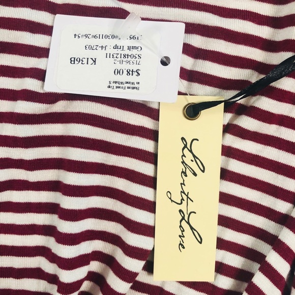 NWT button up 3/4 length sleeve tee - Picture 2 of 4